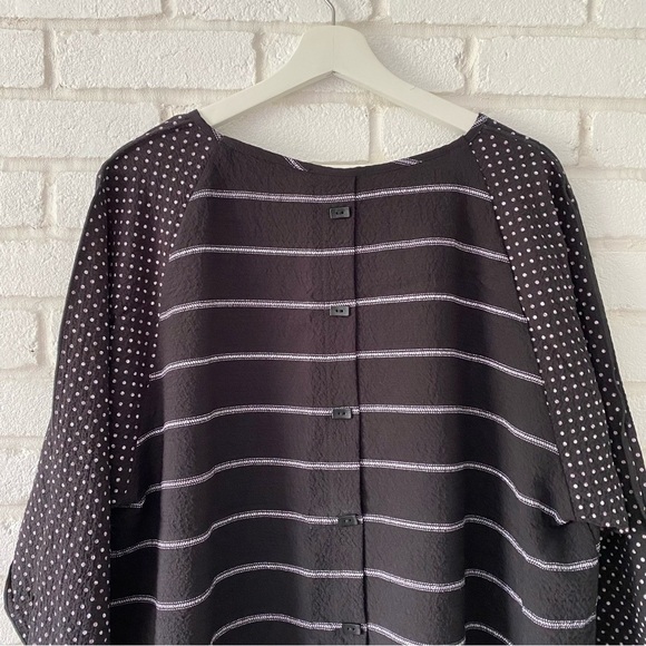 Moonlight Y&S Fashion Design Artsy Blouse Button Back Top Lagenlook Size Large - Picture 7 of 9